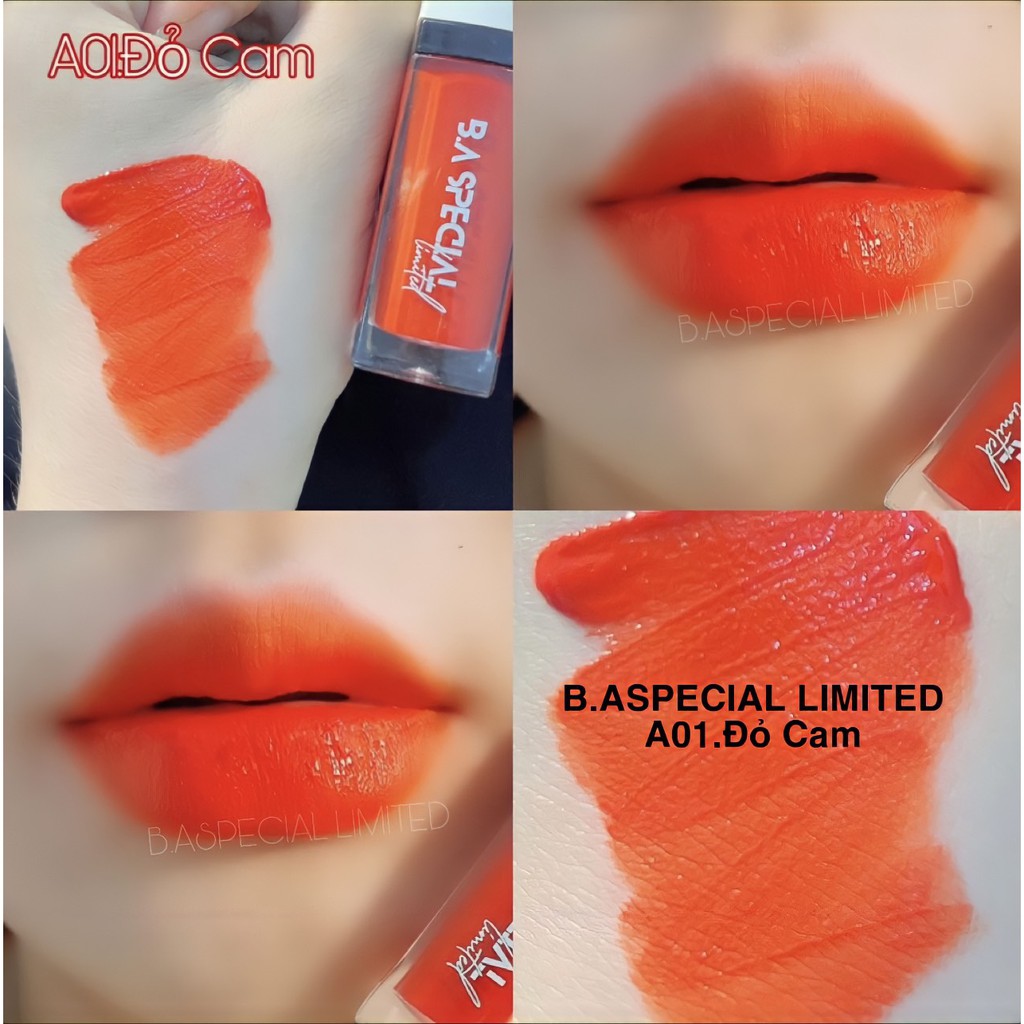 New New!  [A01 Đỏ Cam] Son B.A Special Limited – Son Hữu Cơ Không Chì Siêu Lì – Màu Son Sáng Da Tươi Tắn | BigBuy360 - bigbuy360.vn