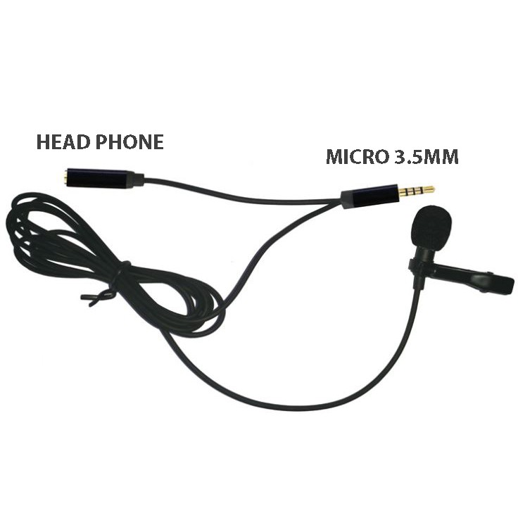 [Mã ELHACE giảm 4% đơn 300K] Micro cài áo lavalier có lỗ cắm tai nghe