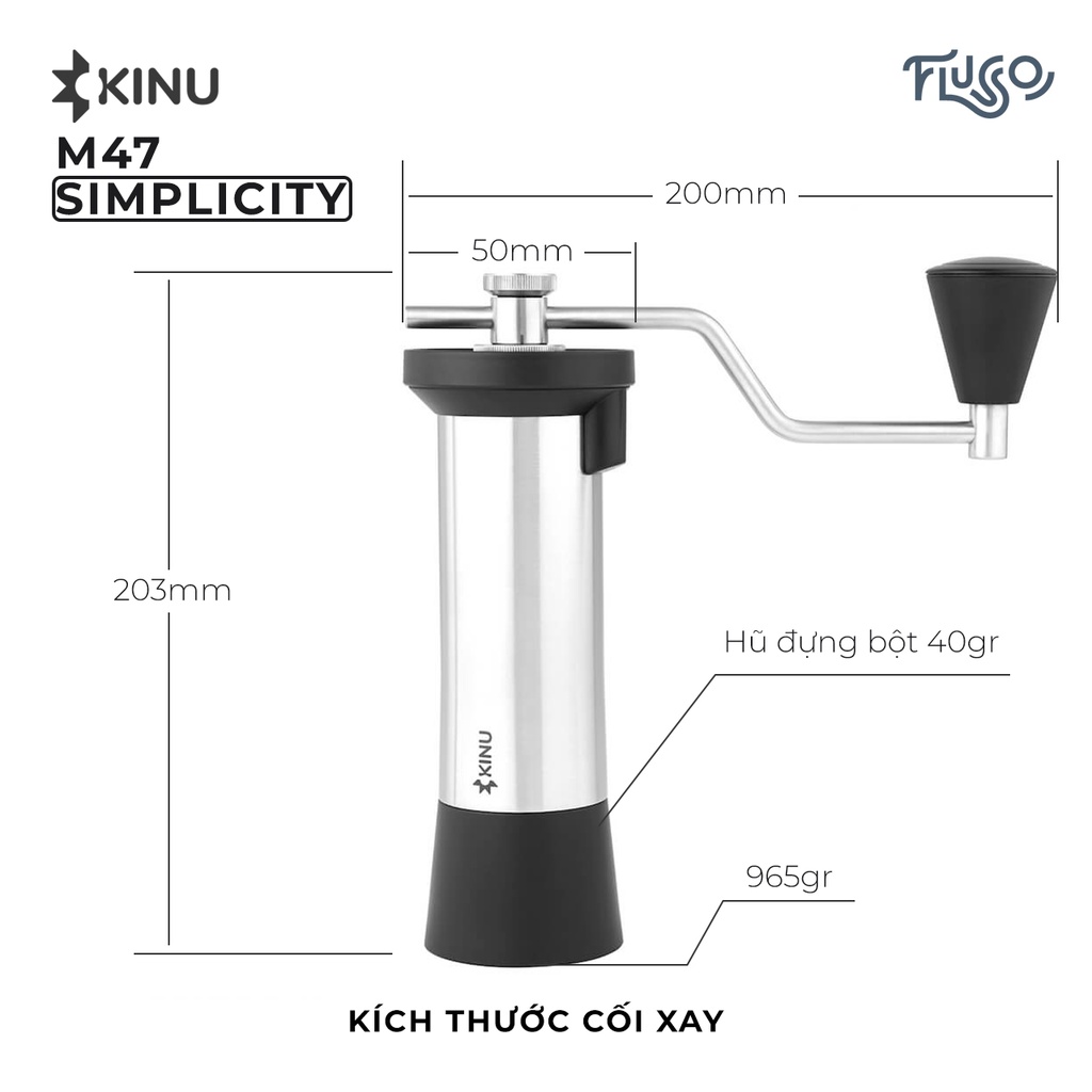 Cối xay cà phê Kinu M47 Simplicity (Bảo hành chính hãng 12 tháng)