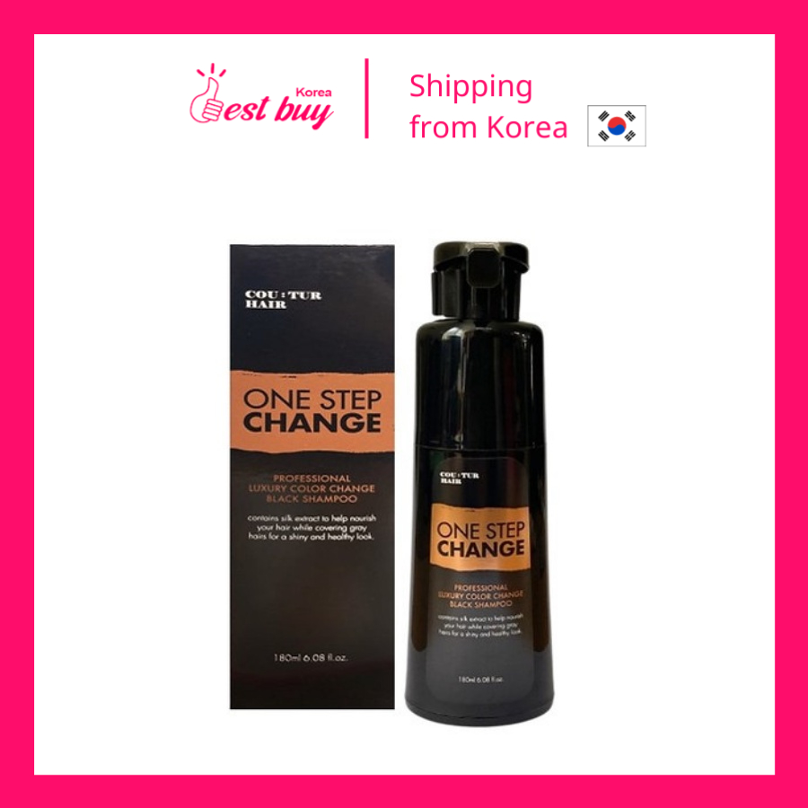 Dầu gội nhuộm đen, phủ bạc tóc cao cấp Cou:tur One Step Change 180ml
