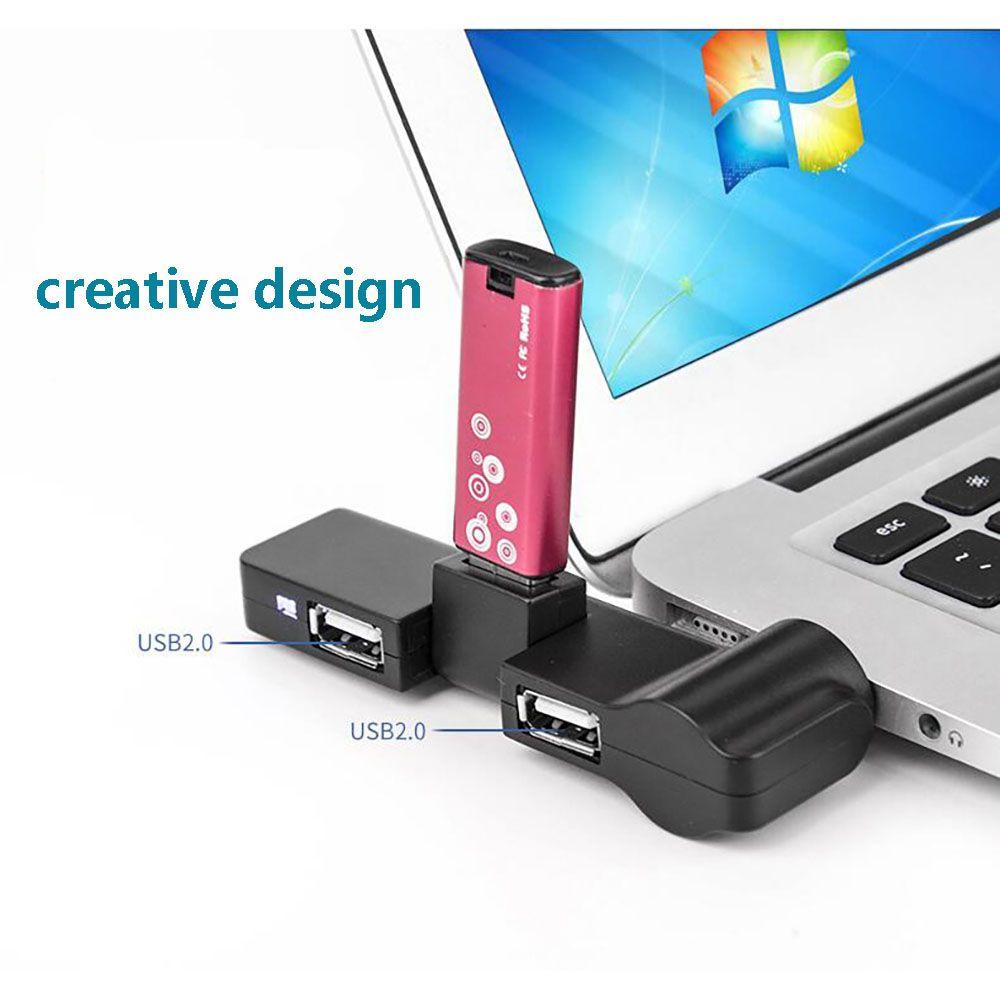 Hub Chia 4 Cổng USB Xoay 180 Độ Cho PC Laptop