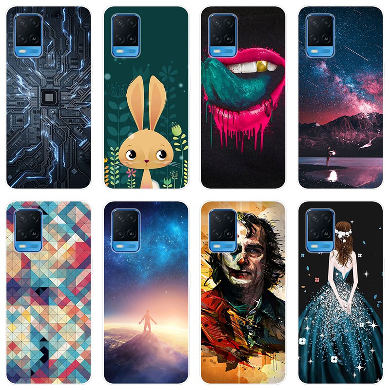 OPPO A54 4G Case Silicone TPU Back Cover Cartoon Soft Phone Case