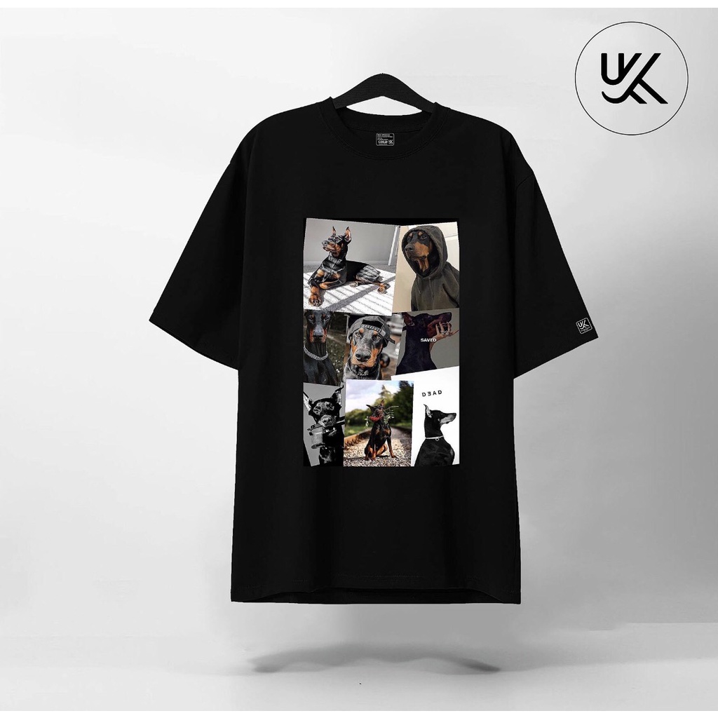 Áo Thun Tay Lỡ Chó Doberman, Form rộng oversize, áo phông unisex, chất liệu Cotton Thái - KKIM Shop