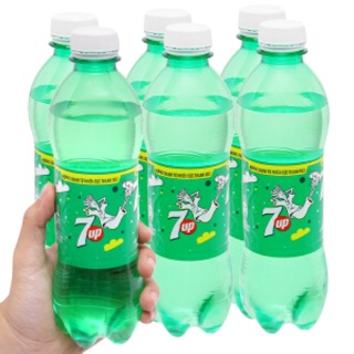 6 chai nước ngọt 7 Up vị chanh 390ml hsd 1/2021