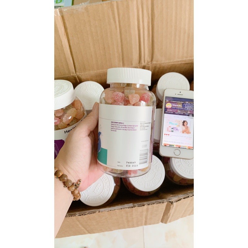 Kẹo Gummy Omega 3 Healthy Care 250 Viên Úc