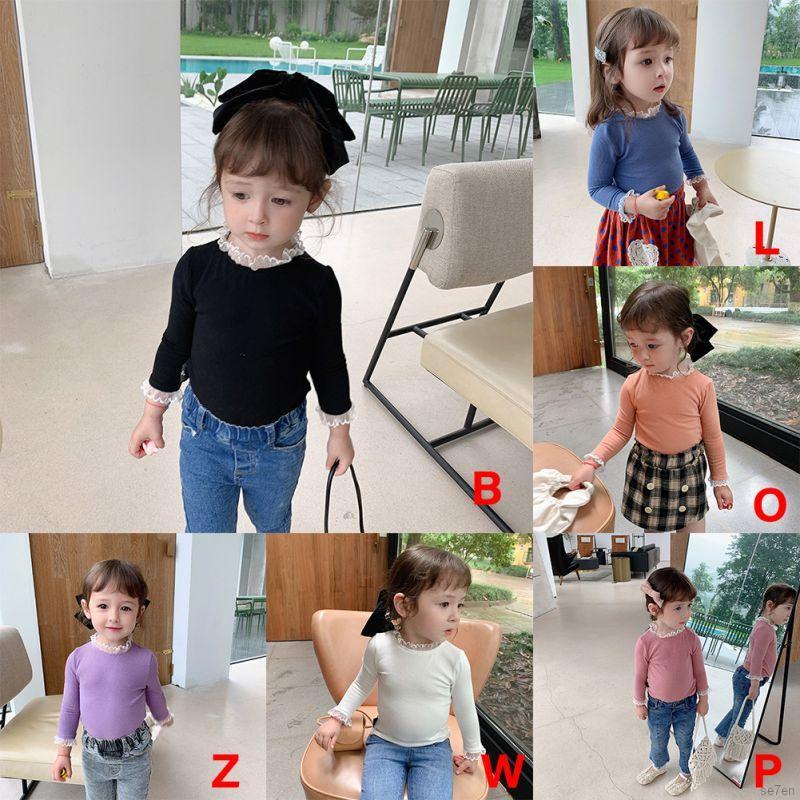 Áo Kiểu Cổ Búp Bê Tay Dài Se7En Cho Bé Gái 1-7 Tuổi