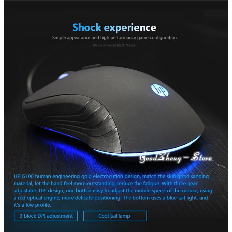 Chuột gaming có dây HP G100