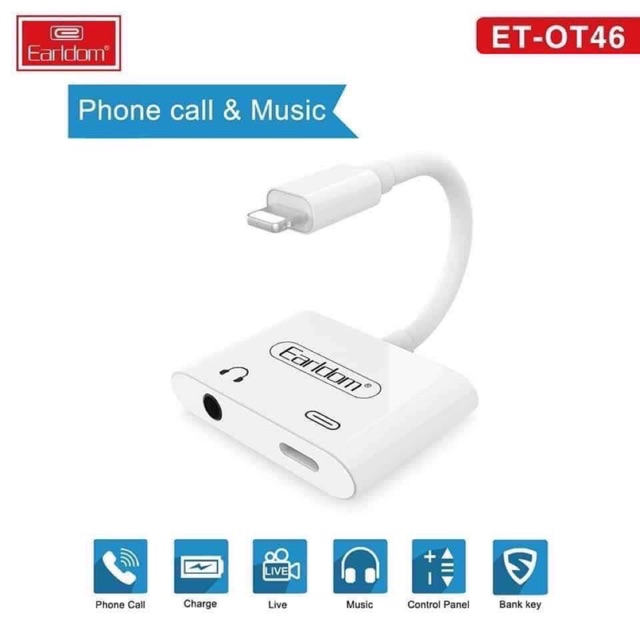 [ĐÀM THOẠI] Jack chuyển Tai nghe lingtning Iphone sang 3.5 OT46 EARLDOM