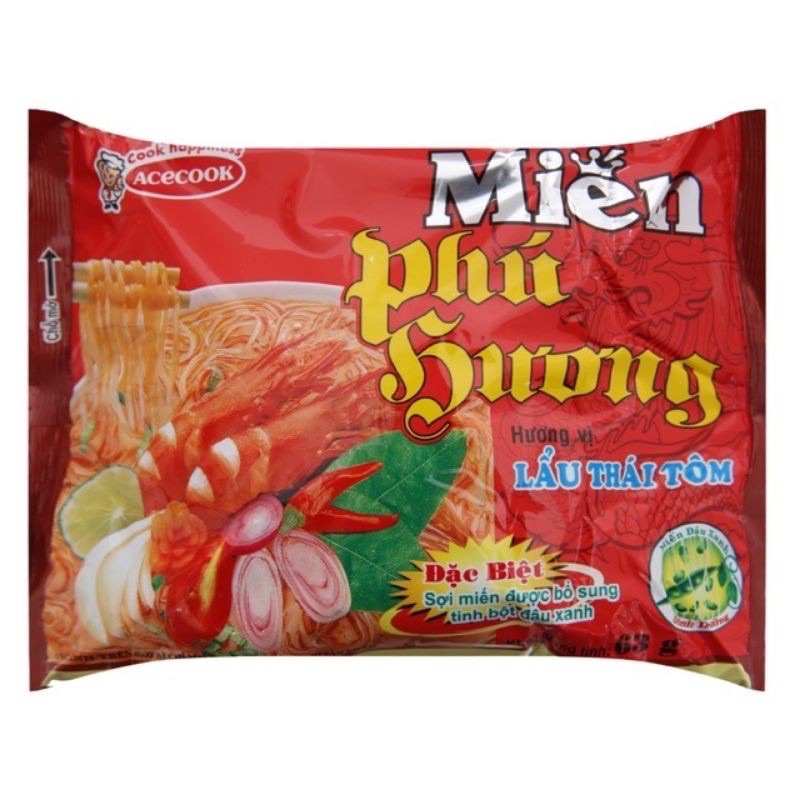 Miến phú hương gói 58g  Sườn heo/ Thịt bằm/Lẩu thái