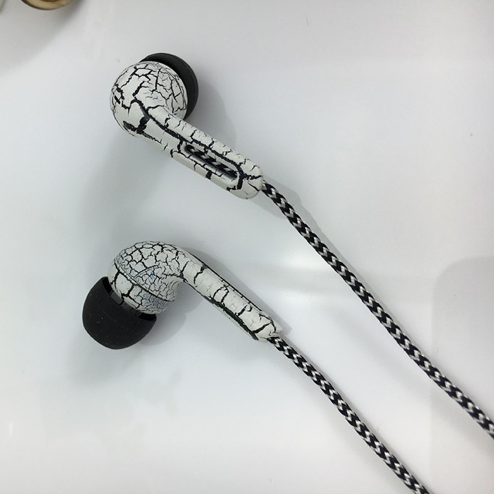 Tai nghe điện thoại dây dù chống rối QUAL có mic in ear chống ồn họa tiết vân đá chân cắm 3.5mm youngcityshop 30.000