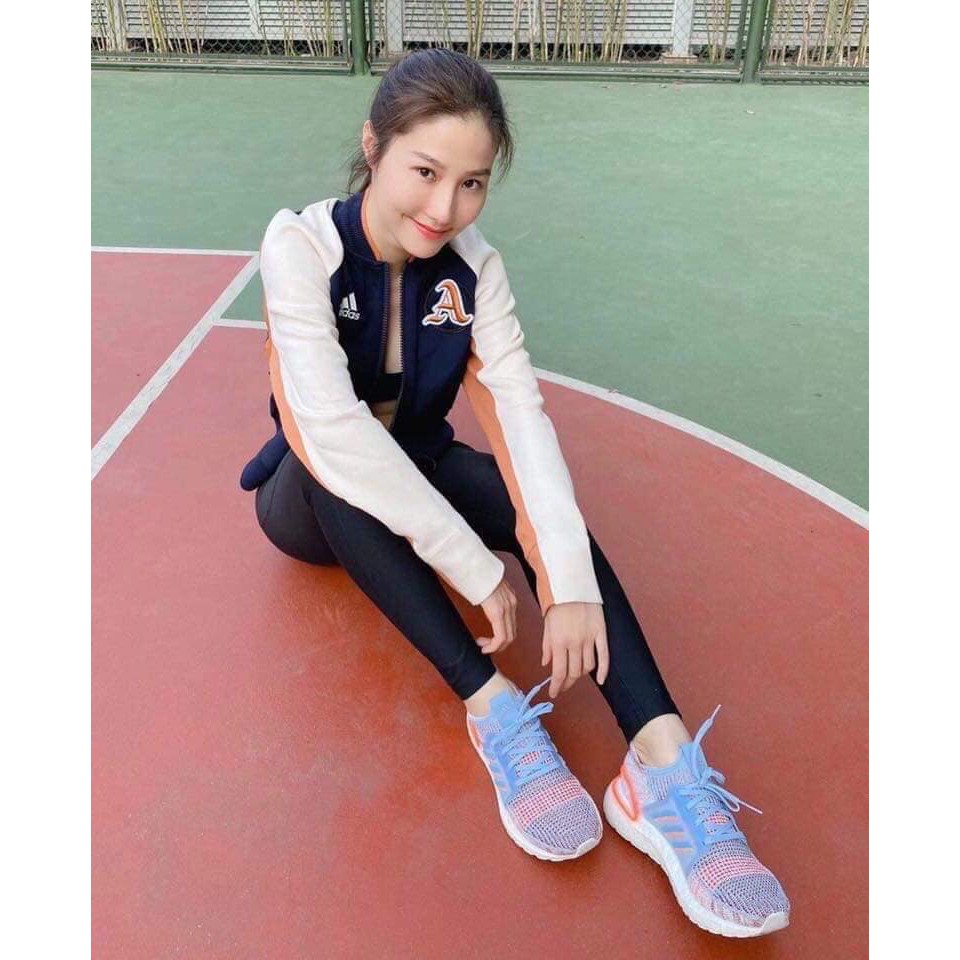 Áo khoác bomber nữ thêu logo chữ A siêu hot