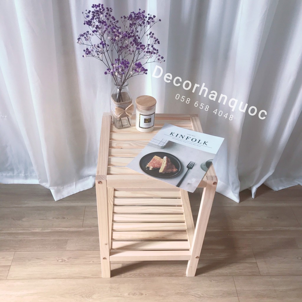 [NOWSHIP] Kệ đầu giường - Mặt gỗ - Gỗ thông cao cấp nhập khẩu | BigBuy360 - bigbuy360.vn