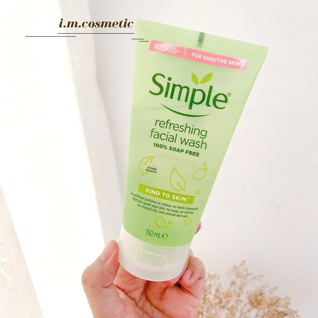 Sữa Rửa Mặt Simple Gel Kind To Skin Refreshing Facial Wash Gel 150ml