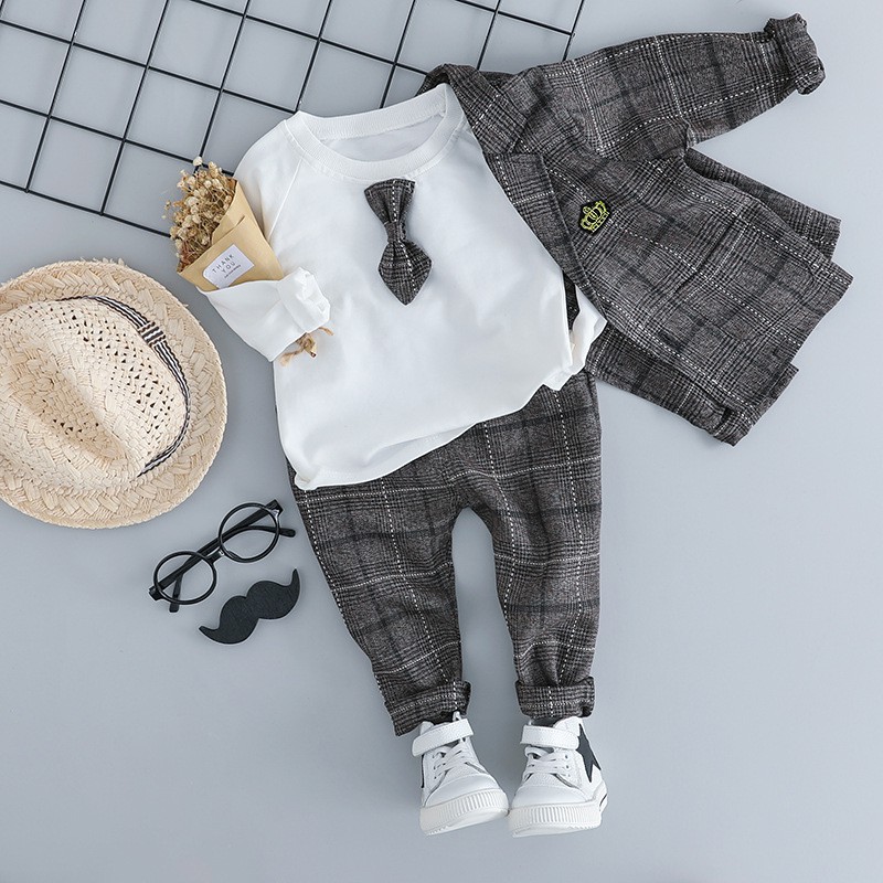 [CAO CẤP] Đồ Vest Trẻ Em 3 Món: Áo Vest + Quần + Áo Thun Lịch Lãm Cho Bé - ẢNH THẬT - Shop ThuKoy