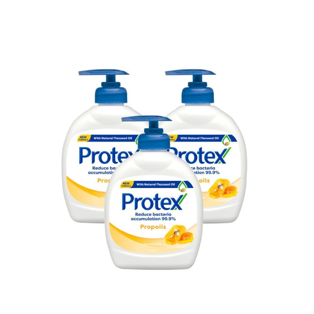 [Mã COSCOLL12 giảm 10% đơn 150K] Combo 3 Nước rửa tay diệt khuẩn Protex Propolis keo ong 250ml/chai