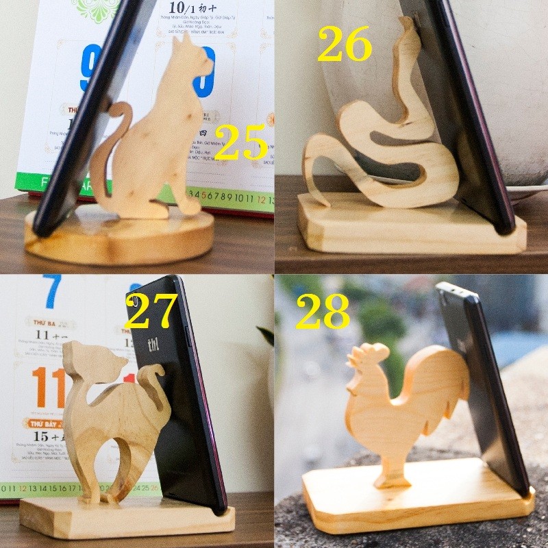 Giá đỡ điện thoại bằng gỗ handmade