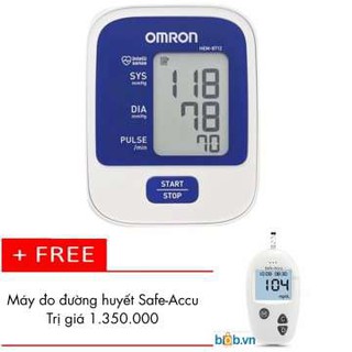 Máy Đo Huyết Áp Bắp Tay Omron HEM-8712 + Tặng Máy đo đường huyết Safe-Accu