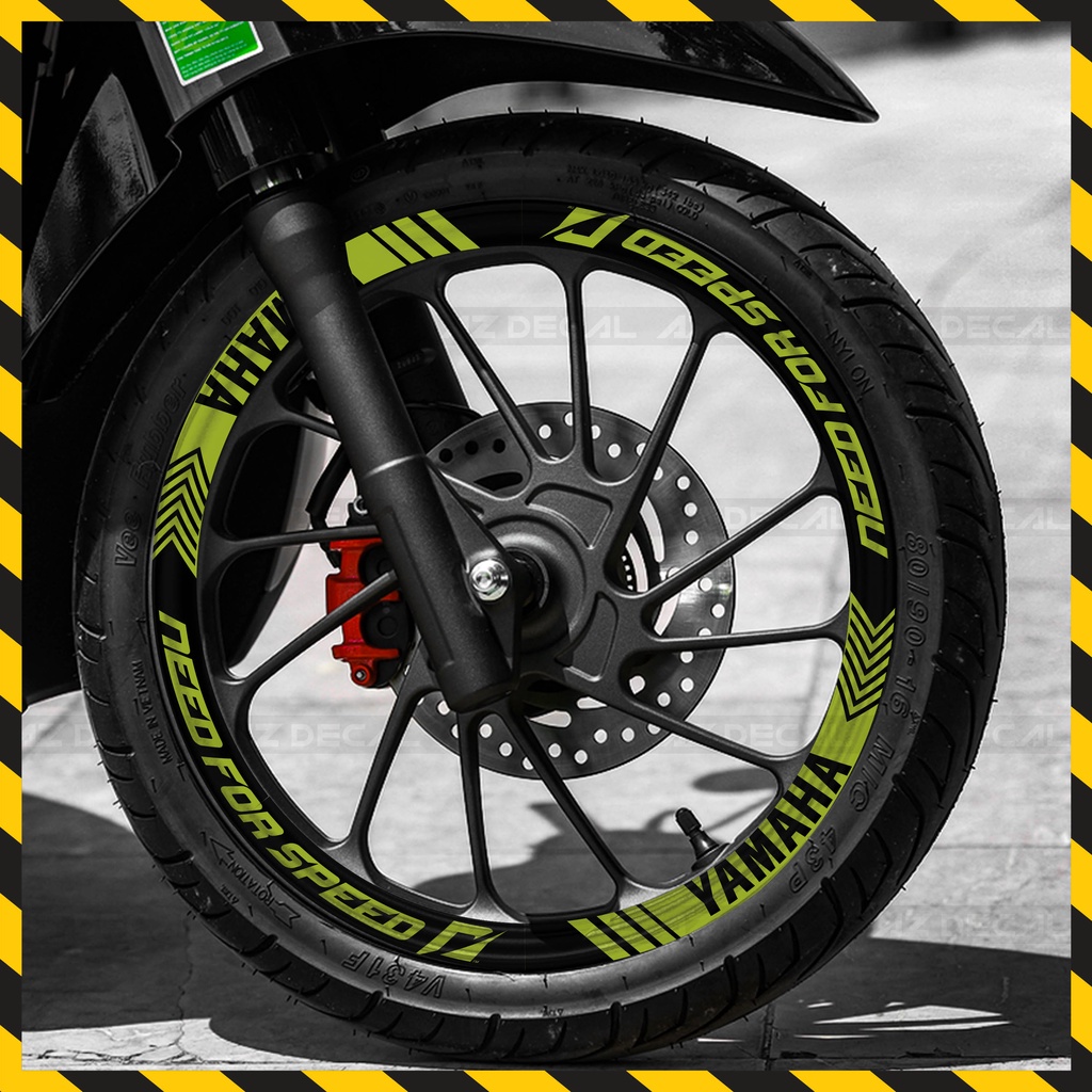 Tem Vành Dán Xe Máy Yamaha Mẫu Need For Speed | FullV25 | Team Decal Dán Đủ 2 Bánh Xe Exciter 150 155 Sirius R15V3 ...