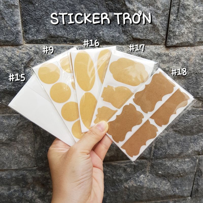 ❤Set 24/32/40 Sticker dán chữ THANK YOU &amp; Trơn❤
