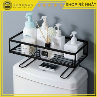 Kệ Sắt Để Sau Bồn Vệ Sinh Loại Dày Tiện Lợi Màu Đen (NEW)