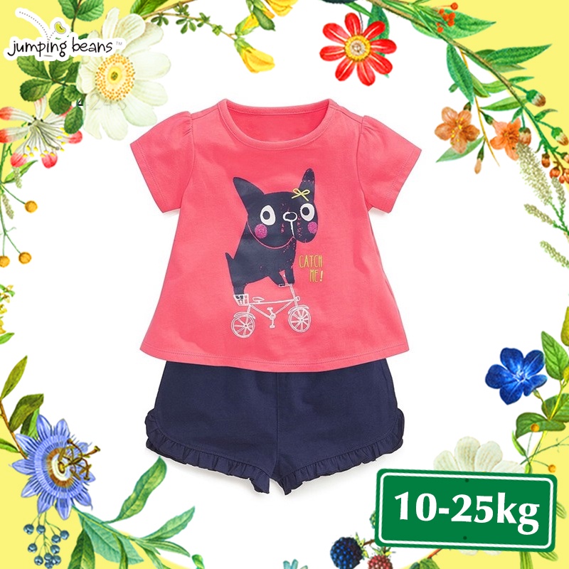 Bộ Jumping Beans đỏ chó đạp xe (Mã 4248) - Jumpingbeans.vn