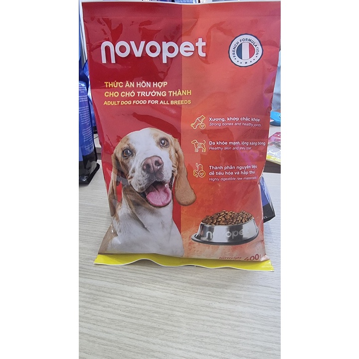 THỨC ĂN CHO CHÓ TRƯỞNG THÀNH NOVOPET 400GR