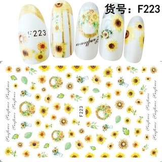 Tấm sticker trang trí móng hoa hướng dương