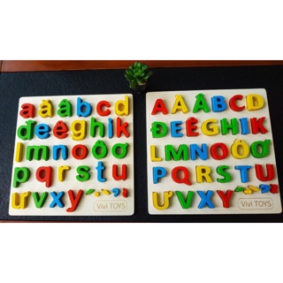 Bảng chữ cái, bảng chữ số nổi bằng gỗ