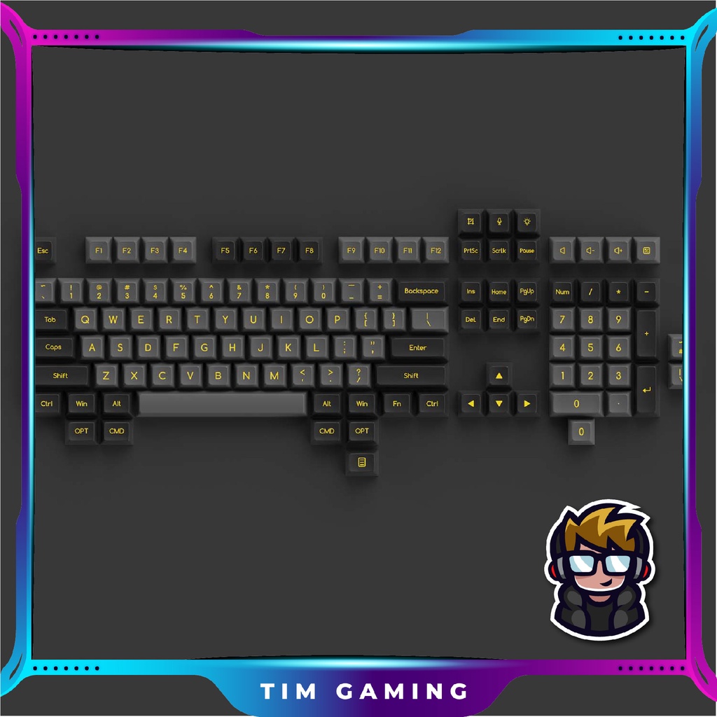 Bộ Keycap Akko SAL – Black&Gold