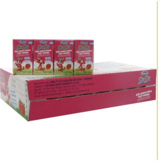 Sữa chua uống Vinamilk Susu hương Dâu 110ml (4 hộp)