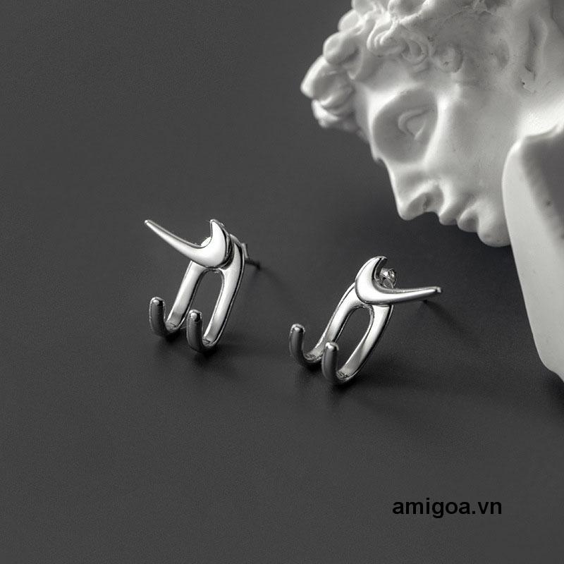 ✨✨Khuyên Tai Dạng Móc Thiết Kế Đơn Giản Phong Cách Hip Hop Cho Nam Và Nữ