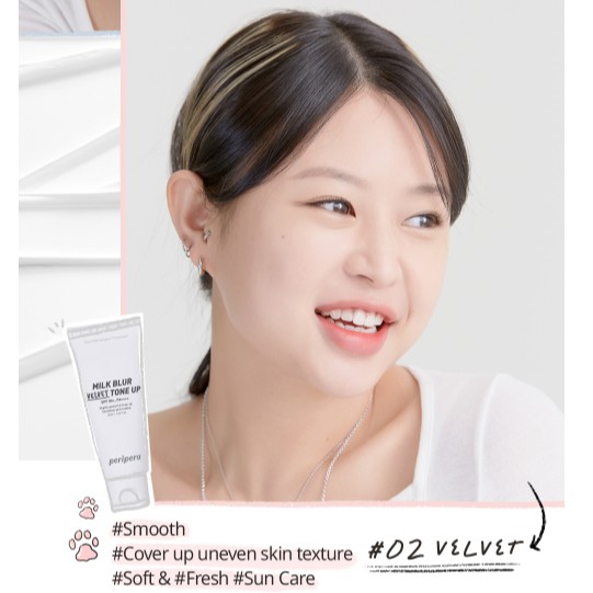 Hàn Quốc kem white kem dưỡng da mặt dưỡng trắng da peripera/ White Milk Blur Tone Up Cream60ml