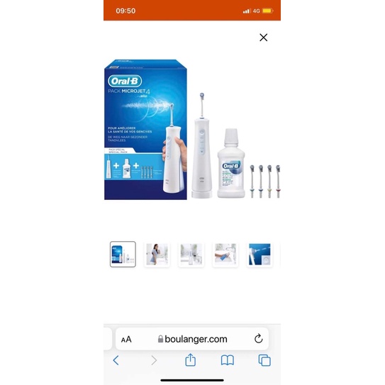 set Tăm nước không dây ORAL-B AQUACARE 4 hay pack microjet 4 Đức