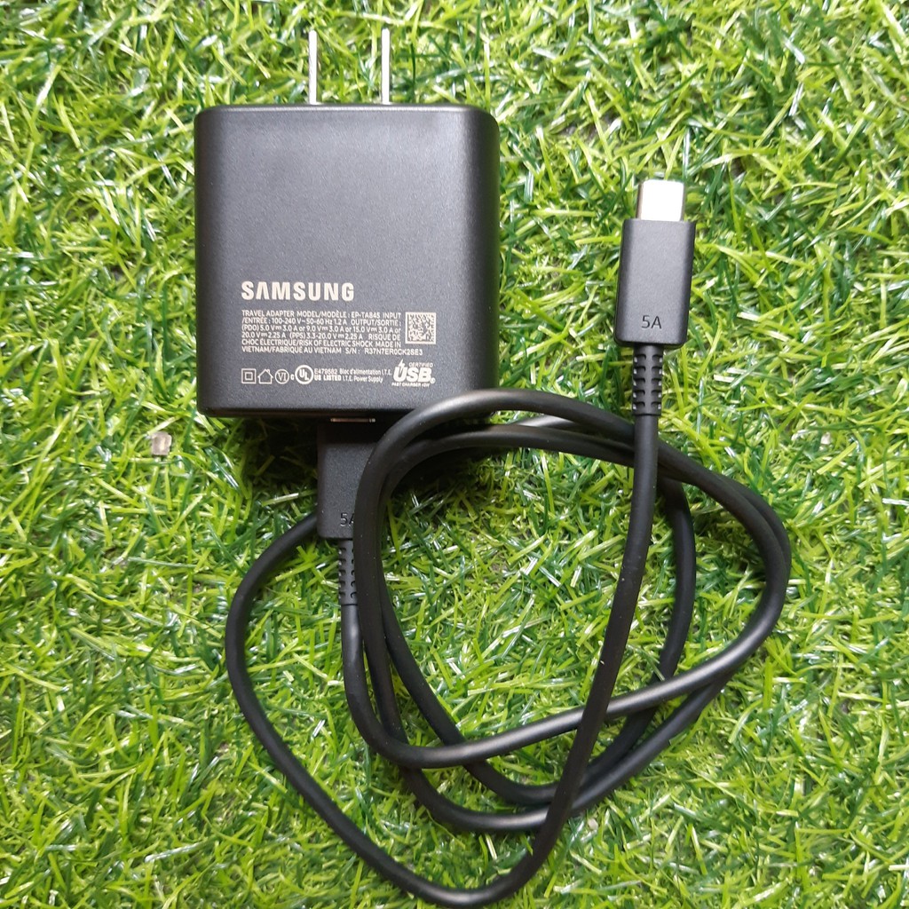 Bộ Sạc Nhanh 45W Chân Dẹt Chính Hãng Samsung, Gồm Cáp 5A, Chắc Chắn Mọi Ổ Điện, Bảo Hành 12 Tháng, Mới 100%