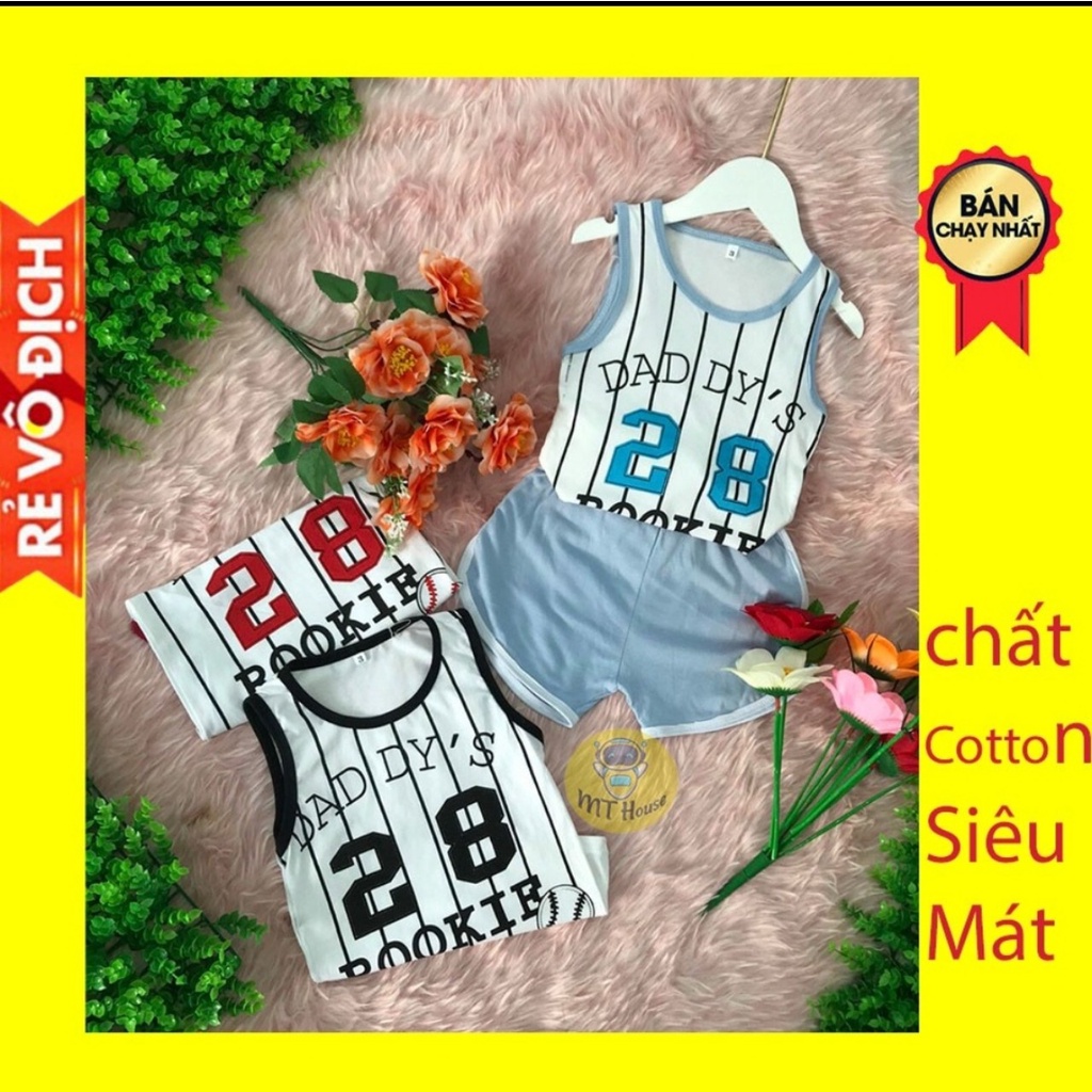 Bộ Thể Thao 👕Chất contton SIÊU MÁT💯 SÉT thể thao ba lỗ golr bé Trai , Gái từ 6kg - 18kg.