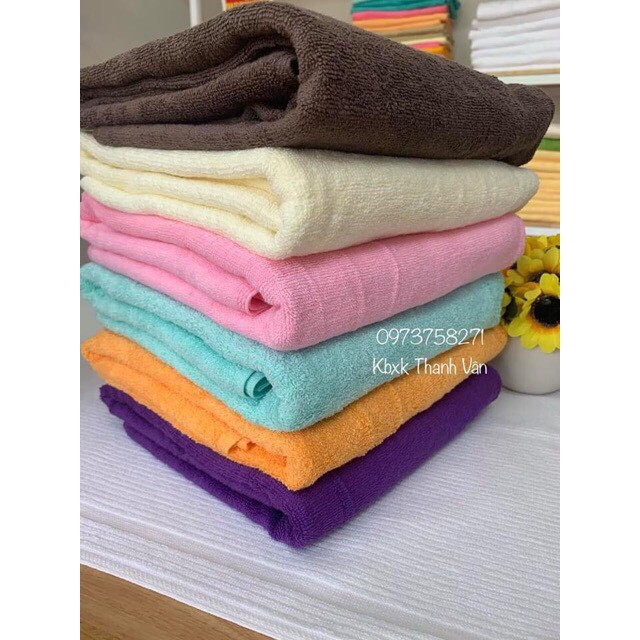 Khăn Tắm 65x135cm 100% Cotton, khăn mềm mại, thấm hút tốt, dệt lì, không xù lông, không phai màu khi sử dụng