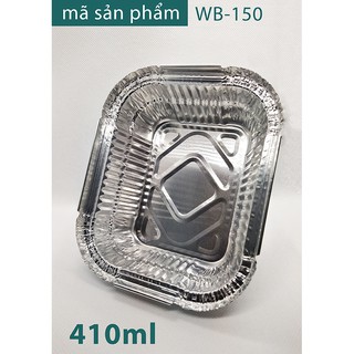 [CAO CẤP]- SET 10 HỘP NHÔM (khay lá nhôm) ĐỤNG THỰC PHẨM 1 LẦN 410ML