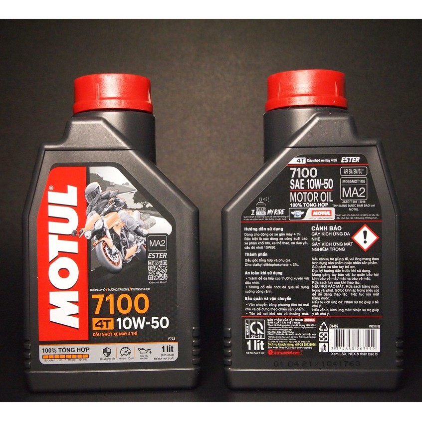 nhớt Motul 7100 4T 10W50 1L