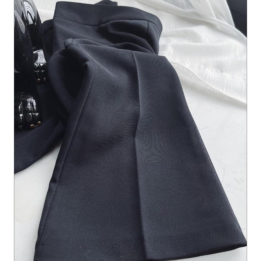 Quần Tây Ống Loe Vintage Cạp Cao Siêu Hack Dáng , Quần Loe Công Sở Chất Liệu Cao Cấp - MAY Fashion