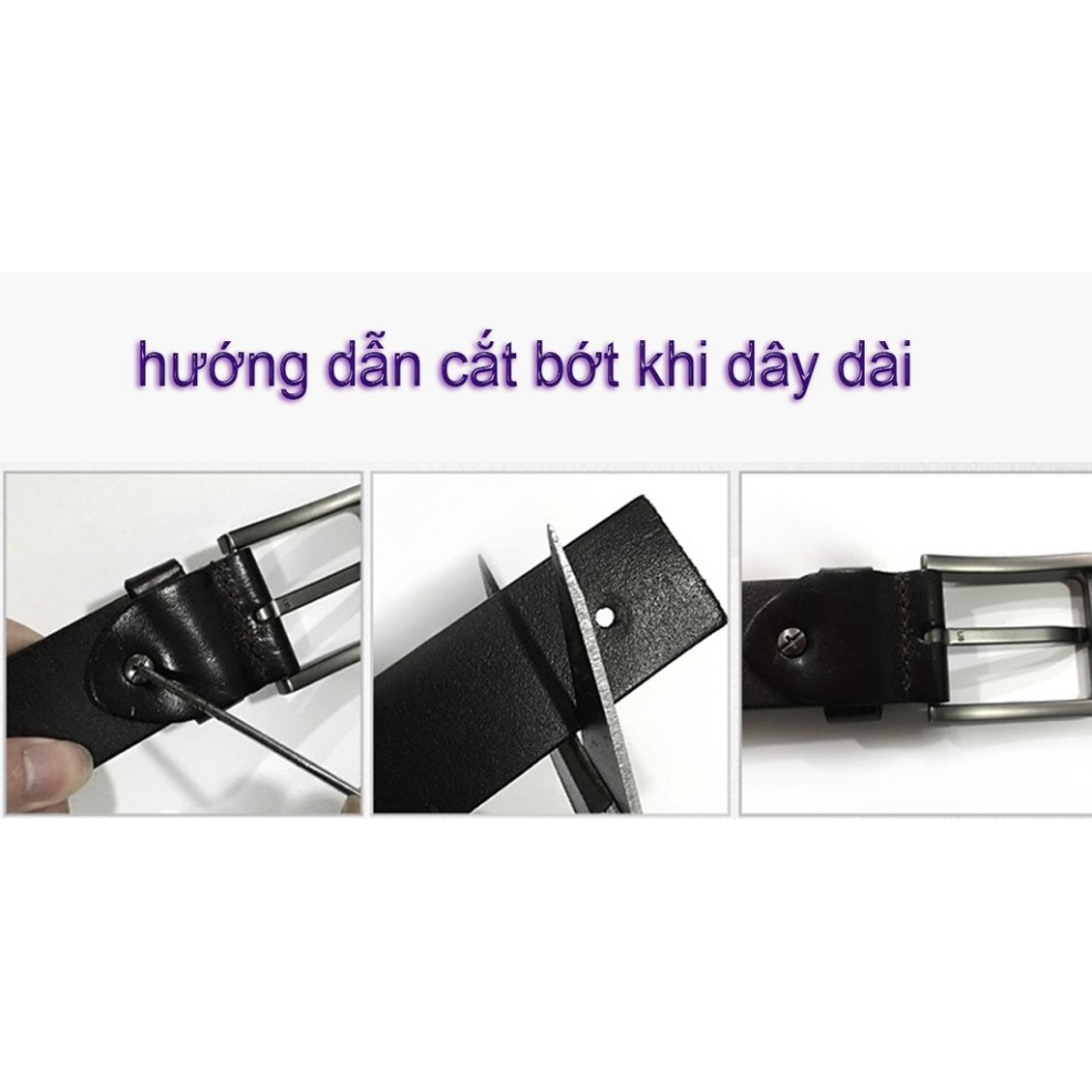 HÀNG HIỆU/Thắt Lưng Da Nam Khóa Tự Động Cao Cấp Dây Nịt Nam Da Bò 100% Chính Hãng Bekele POLO Mầu Bạc Nam Tí