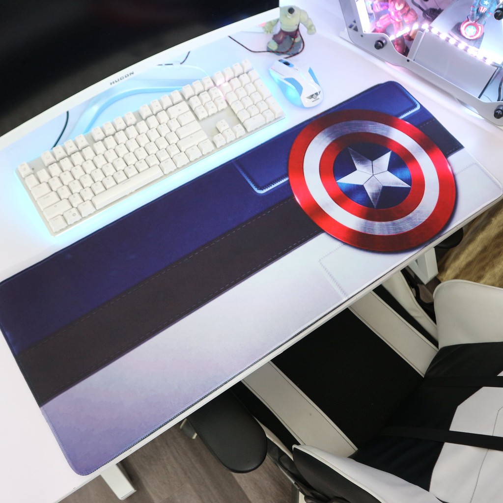 Pad chuột Captain America (800x300x4mm) - (Bàn di chuột/Lót chuột cỡ lớn Size 83 HÀNG CHÍNH HÃNG) ChopperGaming