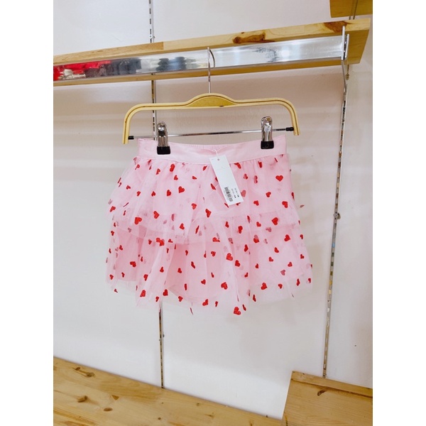 Chân váy tutu bé gái  - JANIE and JACK - vải ren - hoạ tiết trái tim