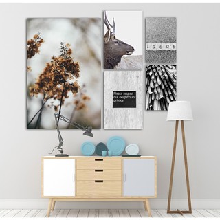 Bộ Tranh Canvas Cao Cấp Tone Xám Trang Trí Tường CV-125