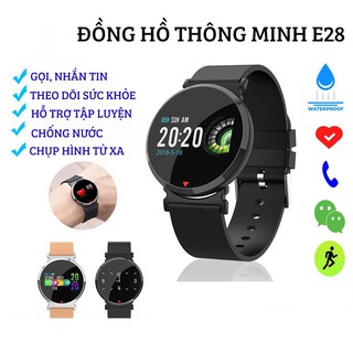 Đồng Hồ Thông Minh Mặt Tròn E28 - Màn Hình HD Cảm Ứng Kết Nối Bluetooh - Theo Dõi Sức Khỏe - Hàng Xác Tay Chính Hãng