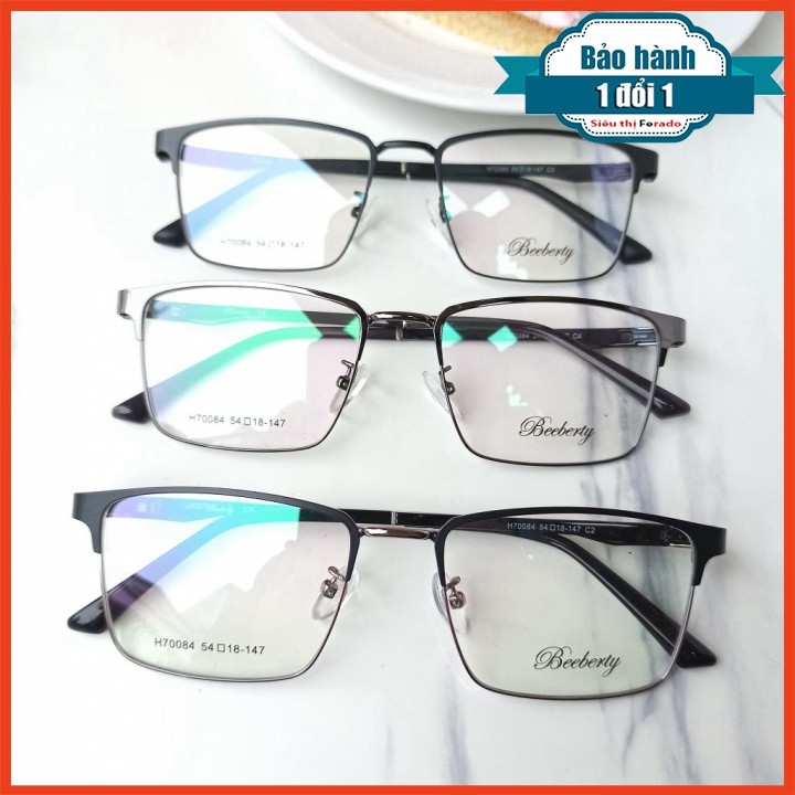 [Gía siêu rẻ] Gọng kính vuông kim loại 70084 nhận cắt cận viễn loạn