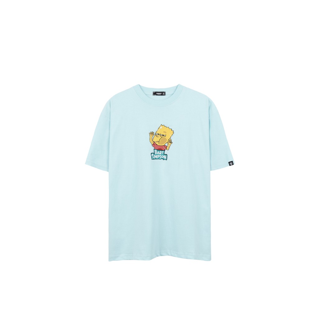 Áo Thun Bart Simpson Màu Xám Chất Liệu Cotton Thoáng Mát