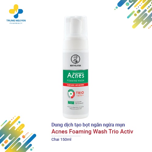 Acnes Foaming Wash TRIO ACTIV– Dung dịch tạo bọt ngăn ngừa mụn