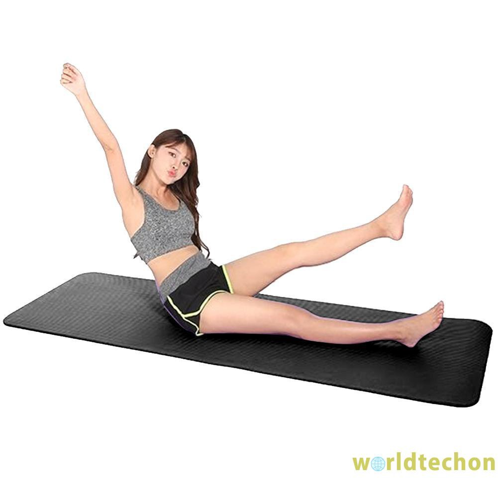 READY STOCK Yoga Mat NBR Non-slip Blanket Gym Home Lose Weight Sports Equipment (Black)