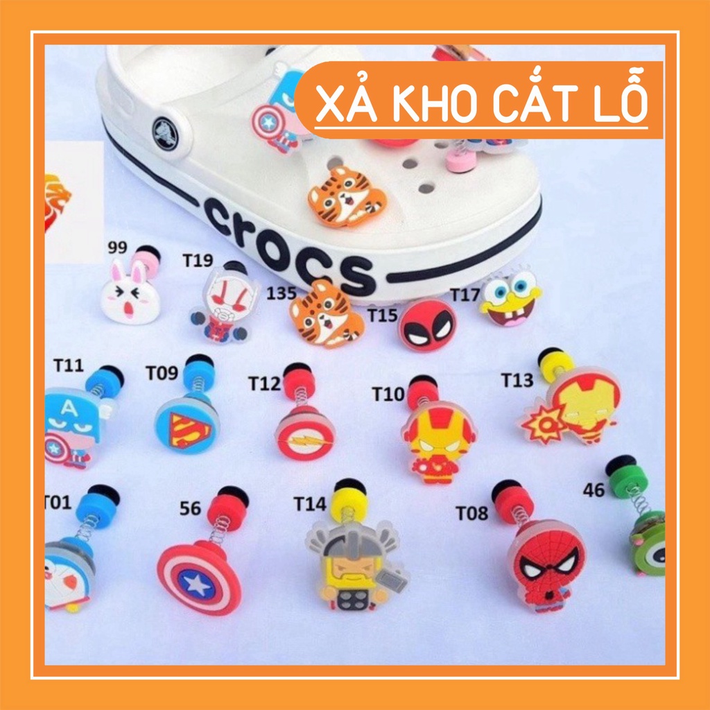 Freeship & Hoàn xu sicker lốc xoáy gắn dép crocs, sục cross có đèn nhấp nháy