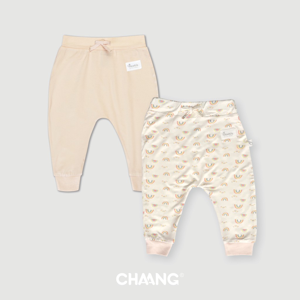 Chaang Set 2 quần dài sơ sinh SUMMER hồng phấn